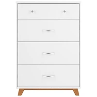 Soho Contemporary 4-Drawer Kids Chest - White/Natural
