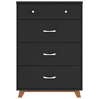 Soho Contemporary 4-Drawer Kids Chest - Ebony