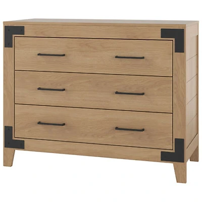 Lucas Rustic Country 3-Drawer Kids Dresser