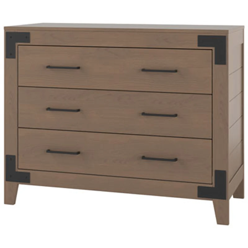 Lucas Rustic Country 3-Drawer Kids Dresser - Dusty Heather