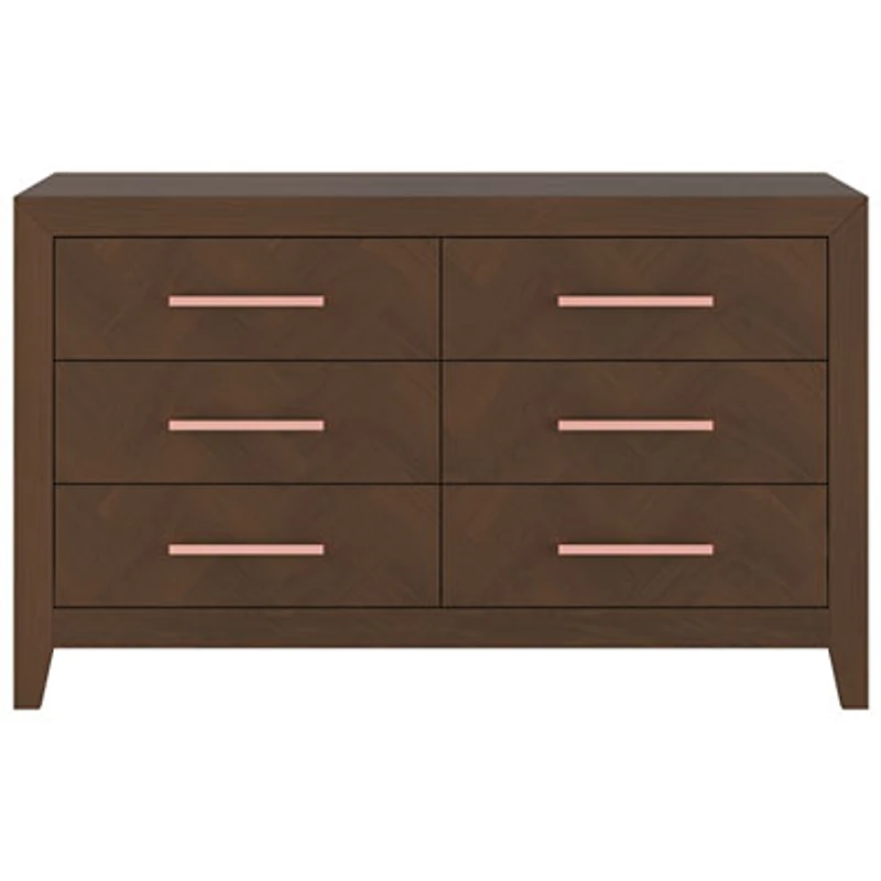 Kieran Transitional 6-Drawer Kids Dressers - Toasted Chestnut