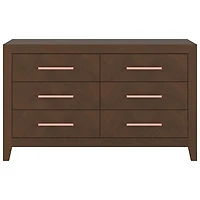 Kieran Transitional 6-Drawer Kids Dressers - Toasted Chestnut