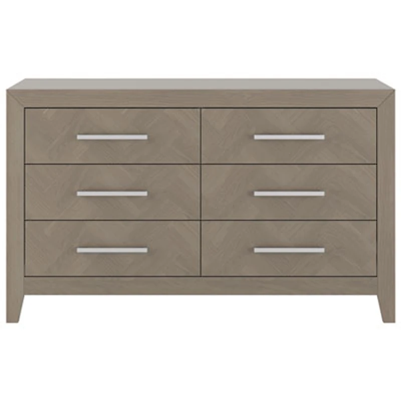 Kieran Transitional 6-Drawer Kids Dressers - Crescent Grey