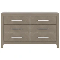 Kieran Transitional 6-Drawer Kids Dressers - Crescent Grey