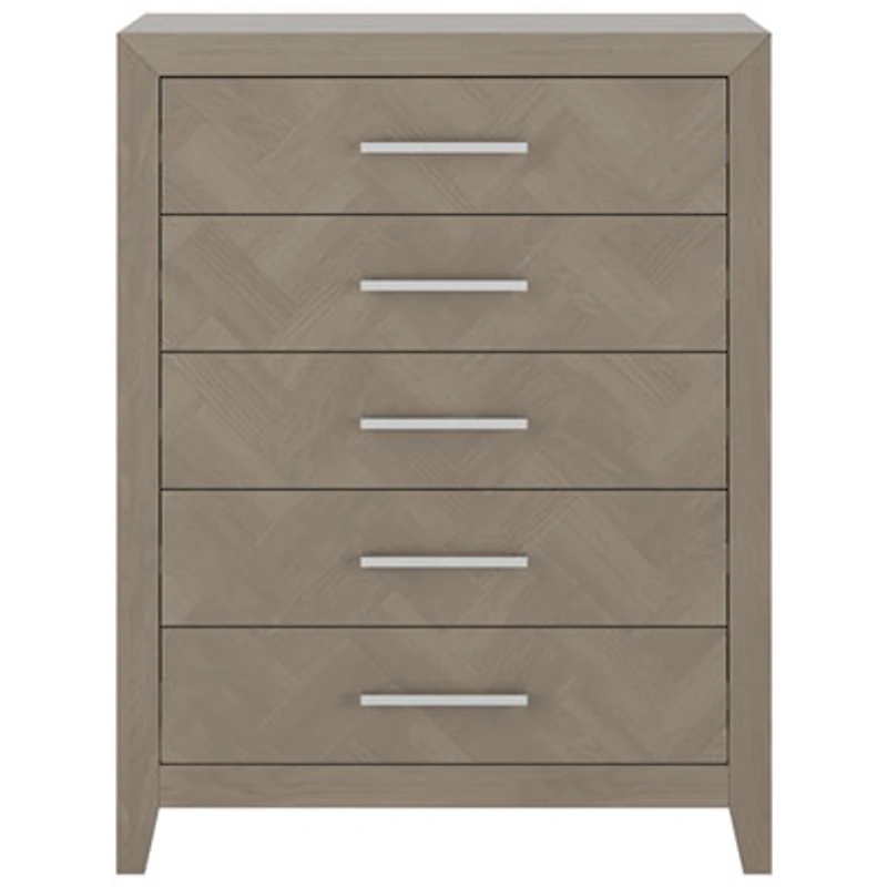 Kieran Transitional 5-Drawer Kids Chest - Crescent Grey
