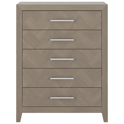 Kieran Transitional 5-Drawer Kids Chest - Crescent Grey