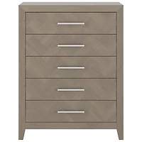 Kieran Transitional 5-Drawer Kids Chest - Crescent Grey