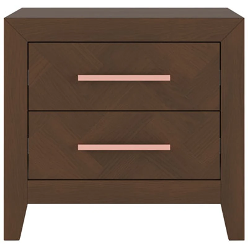 Kieran Transitional 2-Drawer Kids Nightstands - Toasted Chestnut