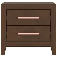 Kieran Transitional 2-Drawer Kids Nightstands - Toasted Chestnut