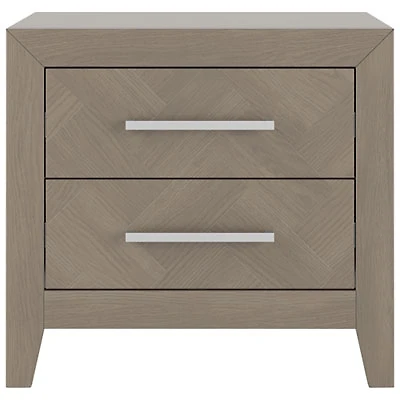 Kieran Transitional 2-Drawer Kids Nightstands - Crescent Grey