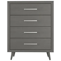 Cranbrook Contemporary 4-Drawer Kids Chest - Lunar Grey