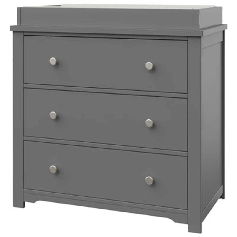Harmony Contemporary 3-Drawer Kids Dressers - Cool Grey