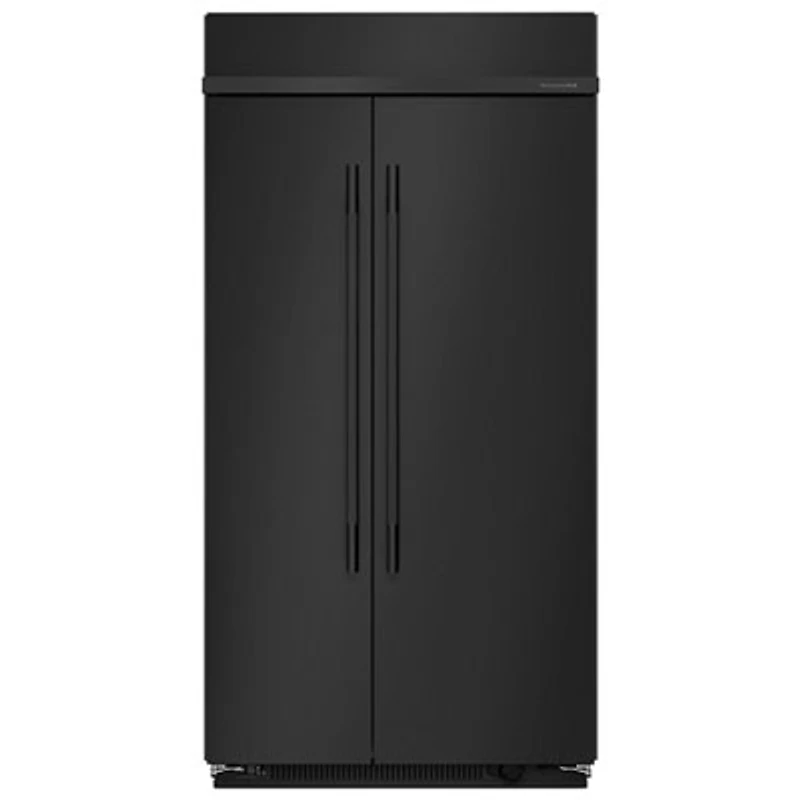Kitchenaid 41" 25.5 Cu. Ft. Built-in Side-By-Side Refrigerator (KBSN742SBE) - Black Ore