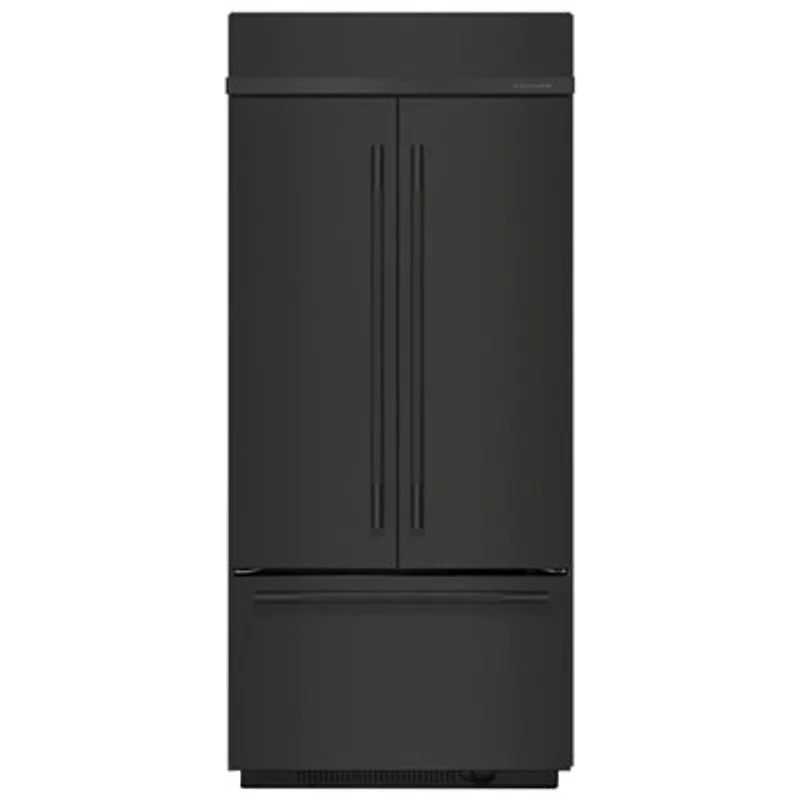 Kitchenaid 36" 20.8 Cu. Ft. Built-in French Door Refrigerator (KBFN536SBE) - Black Ore
