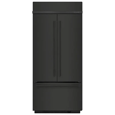 Kitchenaid 36" 20.8 Cu. Ft. Built-in French Door Refrigerator (KBFN536SBE) - Black Ore