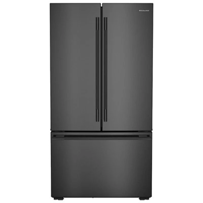 Kitchenaid 36" 24.3 Cu. Ft. French Door Refrigerator with Water Dispenser (KRFC236SBE) - Black Ore