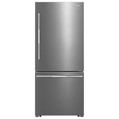 Smeg 30" 16.1 Cu. Ft. Bottom Freezer Refrigerator (BM30URXI) - Stainless Steel