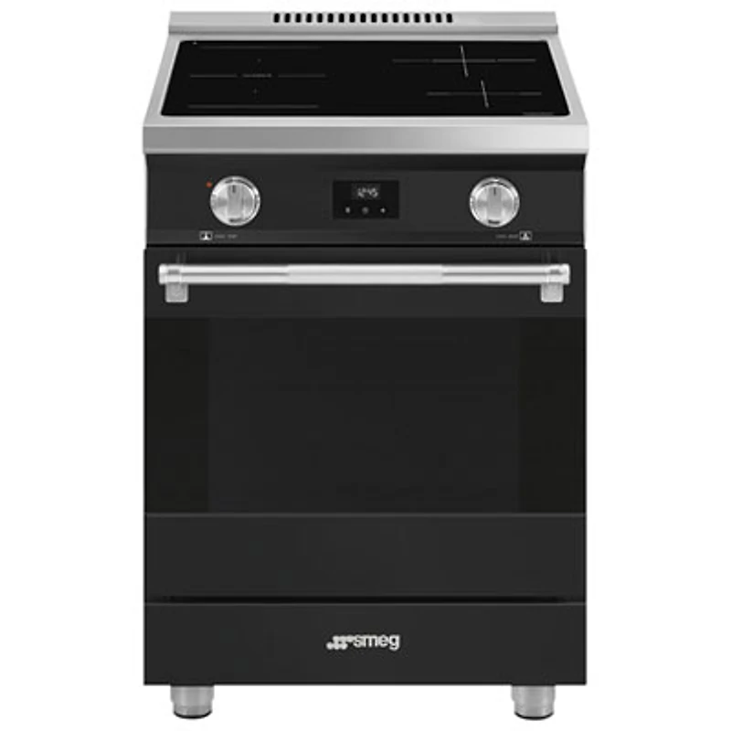 Smeg 24" 2.8 Cu. Ft. True Convection 4-Element Slide-In Induction Range (SPR24UIMAN) - Matte Black