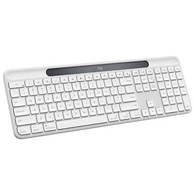 Logitech Signature Slim Solar+ Bluetooth Keyboard - Off-White - English - Only at Best Buy