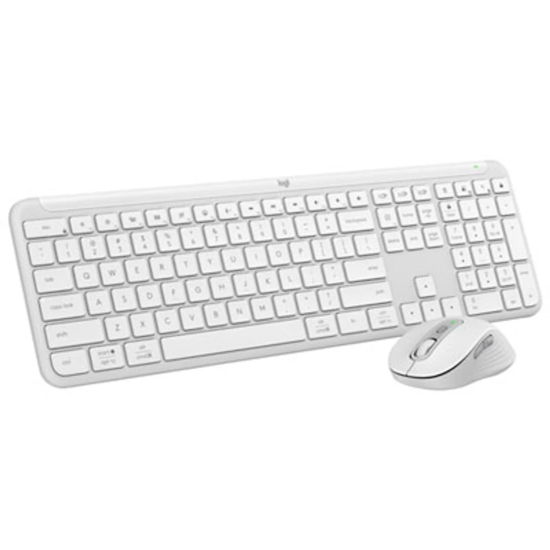 Logitech MK955 Signature Slim Bluetooth Optical Keyboard & Mouse Combo - White - English