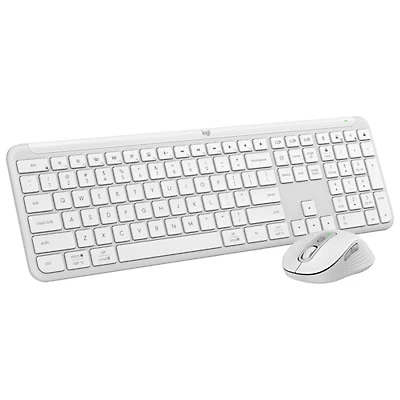 Logitech MK955 Signature Slim Bluetooth Optical Keyboard & Mouse Combo - White - English