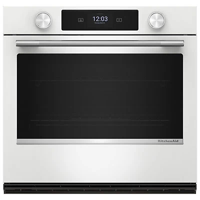 KitchenAid 30" 5.0 Cu. Ft. True Convection Electric Wall Oven (KOES730SWH) - White