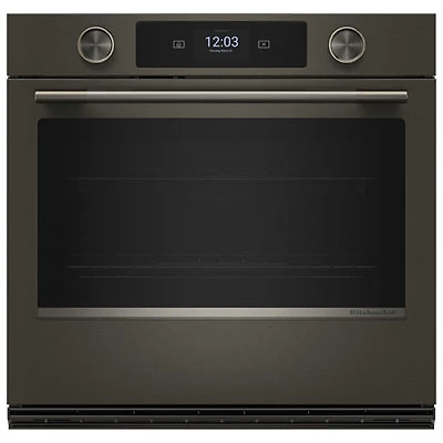 KitchenAid 30" 5.0 Cu. Ft. True Convection Electric Wall Oven (KOES730SBE) - Black Ore