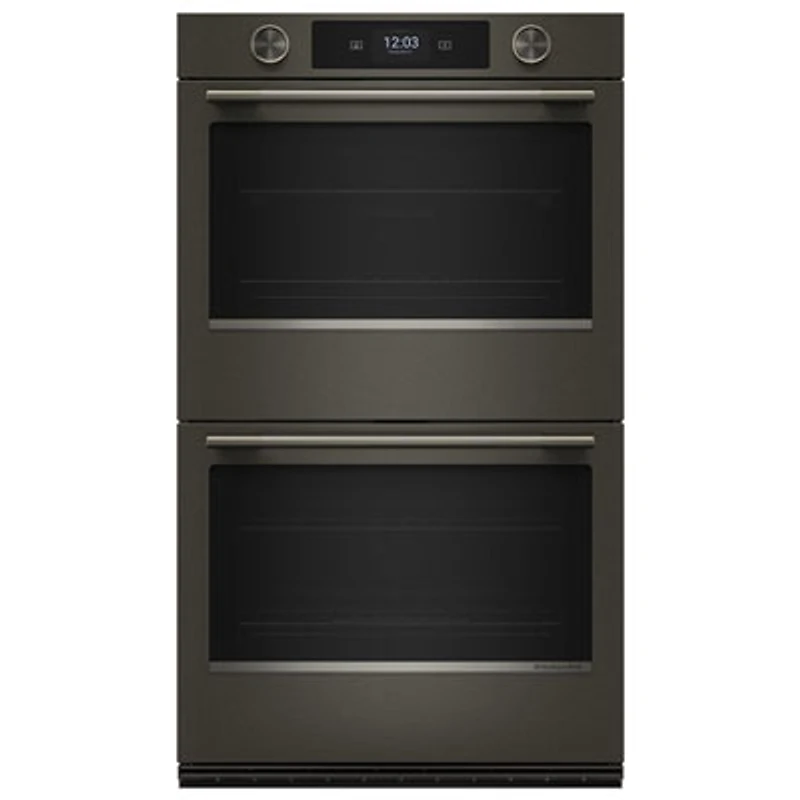 KitchenAid 30" 10.0 Cu. Ft. True Convection Electric Wall Oven (KOED730SBE) - Black Ore
