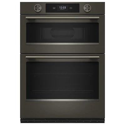 KitchenAid 30" 5 Cu. Ft. Combination True Convection Electric Wall Oven (KOEC730SBE) - Black Ore