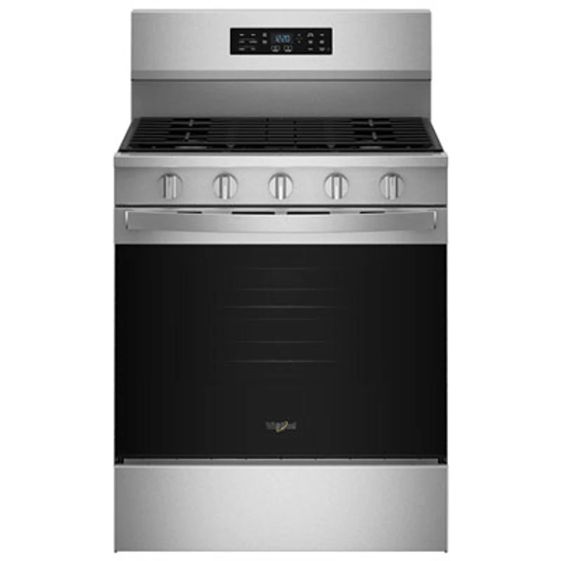 Whirlpool 30" 5.0 Cu. Ft. Free-Standing 5-Burner Self-Clean Gas Air Fry Range (WFGS5730SZ) - Stainless Steel
