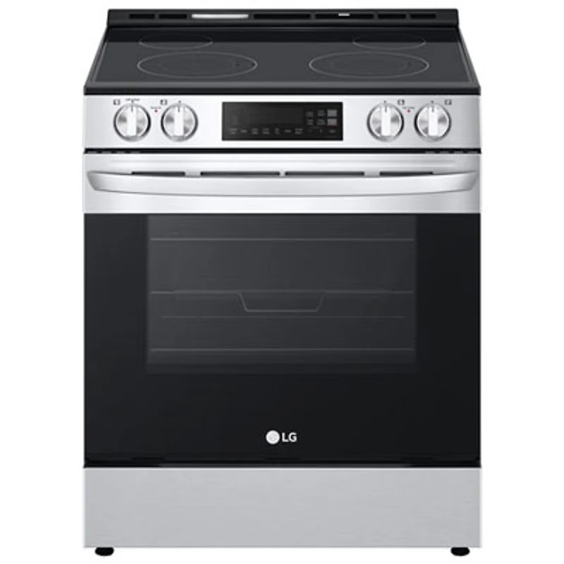 Open Box - LG 30" 6.3 Cu. Ft. Fan Convection Slide-In Electric Air Fry Range (LSEL6332FC) - Stainless Steel - Scratch & Dent