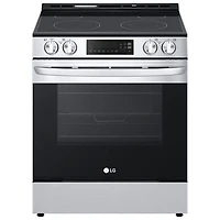 Open Box - LG 30" 6.3 Cu. Ft. Fan Convection Slide-In Electric Air Fry Range (LSEL6332FC) - Stainless Steel - Scratch & Dent