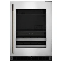 KitchenAid 4.89 Cu. Ft. Freestanding Bar Fridge (KUBR524SSB) - Black Cabinet/Stainless Doors