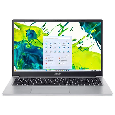 Acer Aspire Light 15 15.6" Laptop - Light Silver (Intel N150/4GB RAM/128GB SSD/Windows 11S) - English