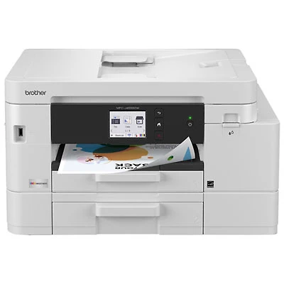 Brother MFCJ4555DW Colour Wireless All-In-One Inkjet Printer with INKvestment Tank - White