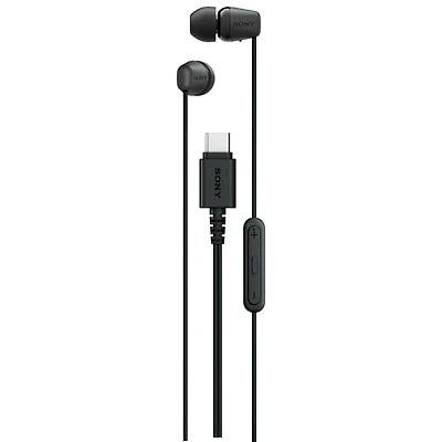 Sony IER-EX15C In-Ear Earbuds with USB-C Connector - Black