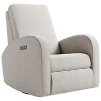 Storkcraft Santa Monica Power Recliner Swivel Glider with USB Charging Port - Dune Basketweave