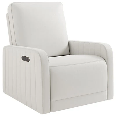 Storkcraft Kyoto Deluxe Extra-Wide Nursery Power Recliner Swivel Glider with USB Charging Port