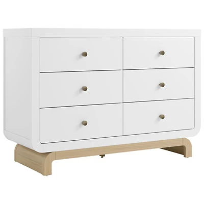 Storkcraft Santorini Deluxe 3-in1 Convertible Bassinet - White with Driftwood
