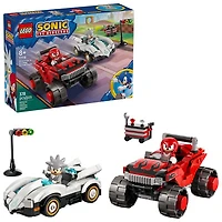 LEGO Sonic: Hedgehog Silver's Car vs. Knuckles' Monster Truck - 378 Pieces (77118)