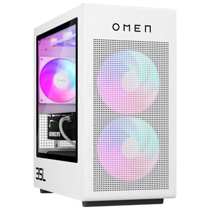 Open Box - HP Omen 35L Gaming PC - White (AMD Ryzen 7 8700F/32GB RAM/2TB SSD/GeForce RTX 5070/Windows 11) - Only at Best Buy