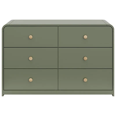 Storkcraft Santos 6-Drawer Kid Dresser - Olive