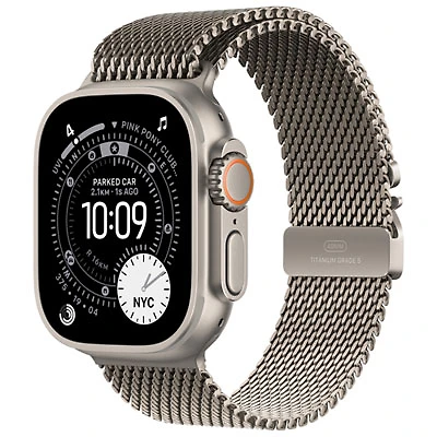 Apple Watch Ultra 3 (GPS + Cellular) 49mm Natural Titanium Case with Natural Titanium Milanese Loop