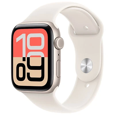 Apple Watch SE 3 (GPS + Cellular) 44mm Starlight Aluminum Case with Starlight Sport Band