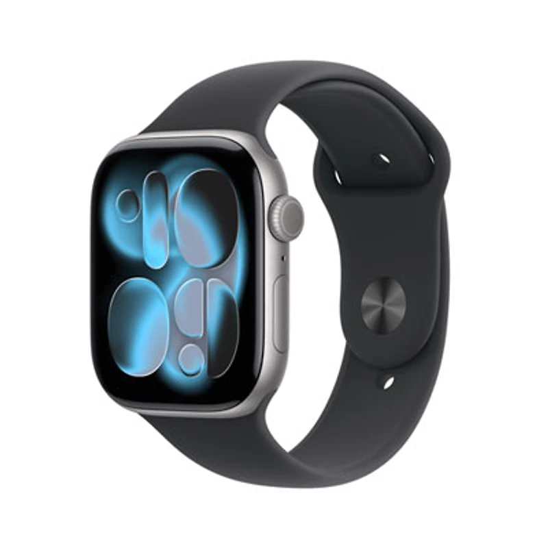 Apple Watch Series 11 (GPS + Cellular) 42mm Space Grey Aluminum Case with Black Sport Band - Medium/Large