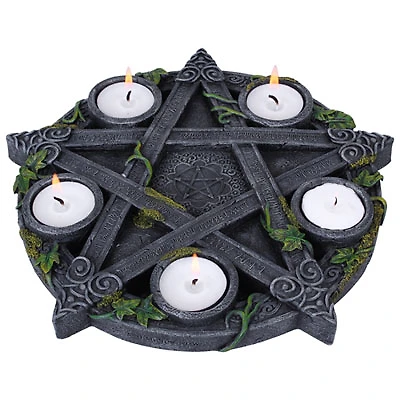 Nemesis Now Wiccan Pentagram Tea Light Holder