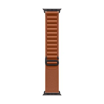 Apple Watch 49mm Alpine Loop - Terra Cotta/Black - Medium 145-190mm