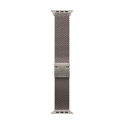Apple Watch 49mm Titanium Milanese Loop - Natural - Medium 155-185mm