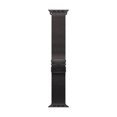 Apple Watch 49mm Titanium Milanese Loop - Black - Small 130-160mm