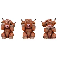 Nemesis Now Three Wise Highland Cows Figurine